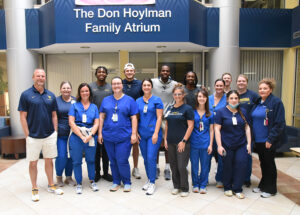 WVU hoops squad visits WVU cancer center